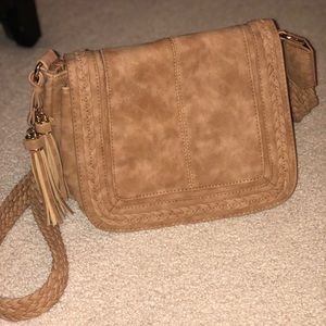 Tan suede crossbody!